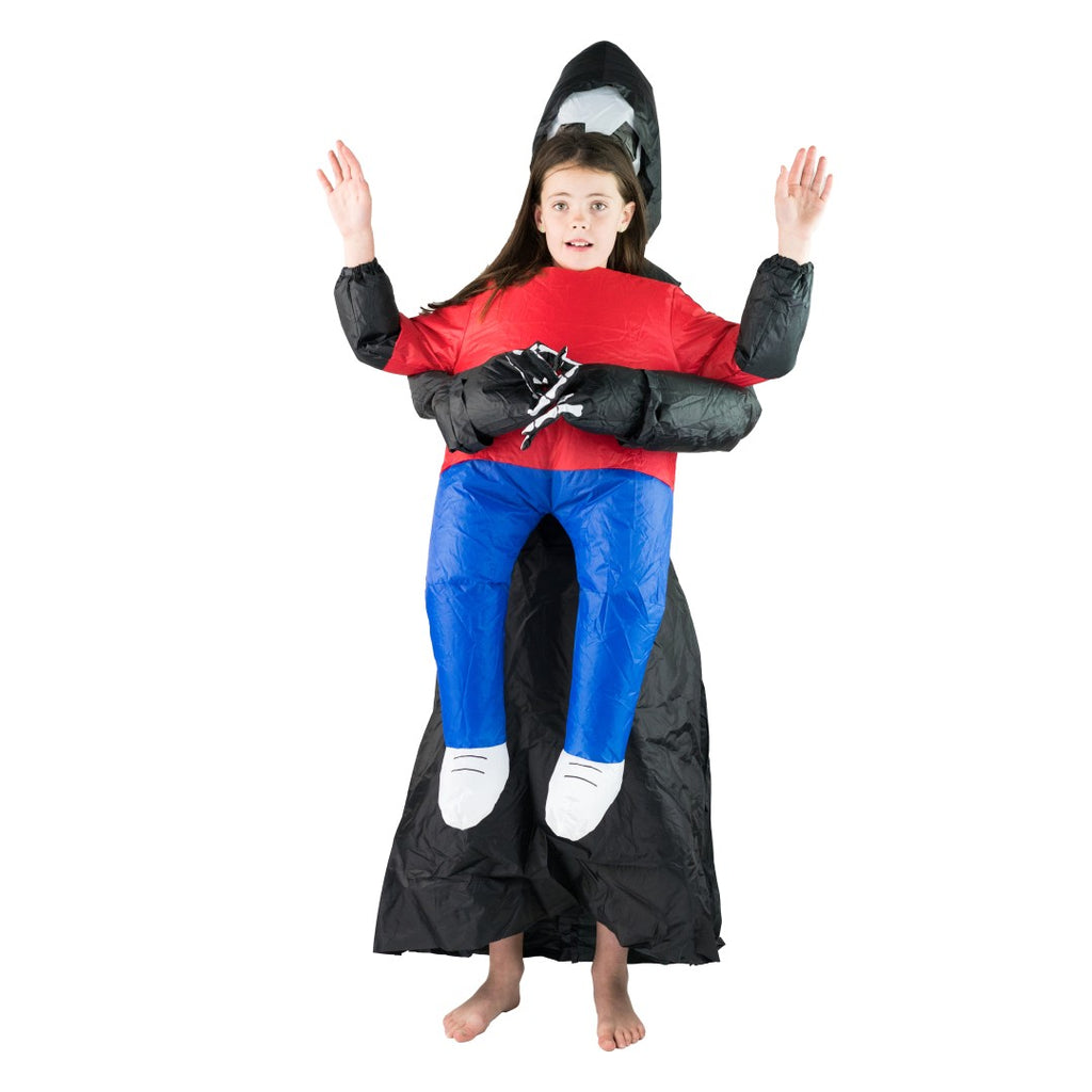 Kids Inflatable Lift You Up Grim Reaper Costume - Bodysocks UK