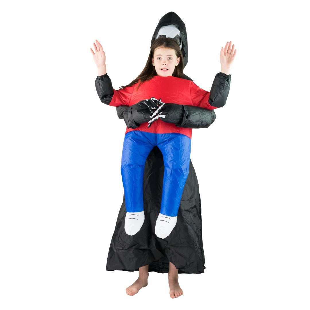 Kids Inflatable Lift You Up Grim Reaper Costume - Bodysocks UK