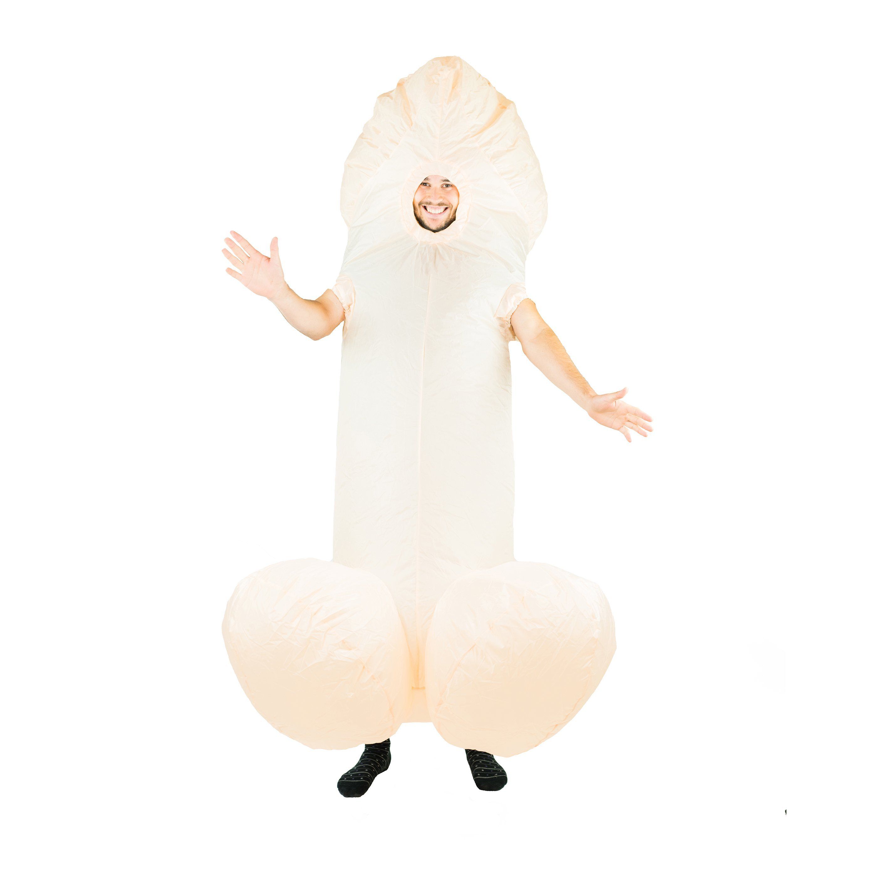 Fancy Dress - White Inflatable Willy Costume